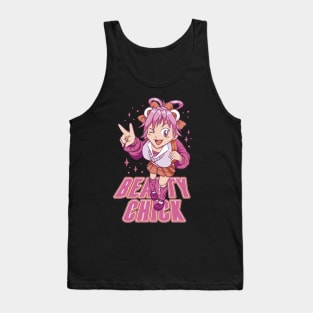 PINK HAIR ANIME GIRL Tank Top